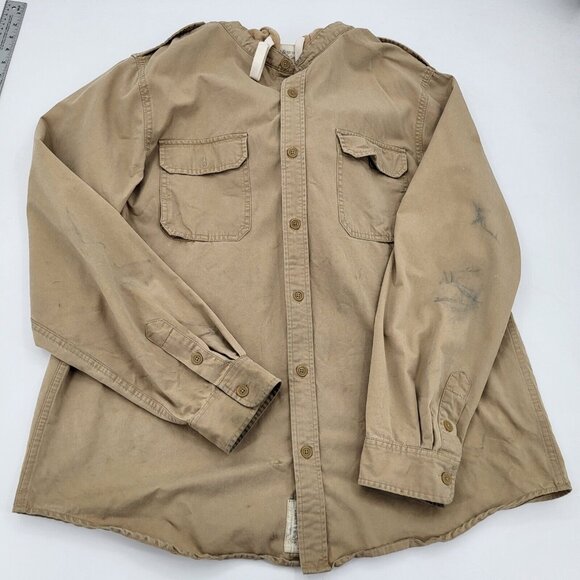 DENIM & SUPPLY RALPH LAUREN Shirt Jacket Mens XXL Tan With Hoodie - Picture 3 of 11